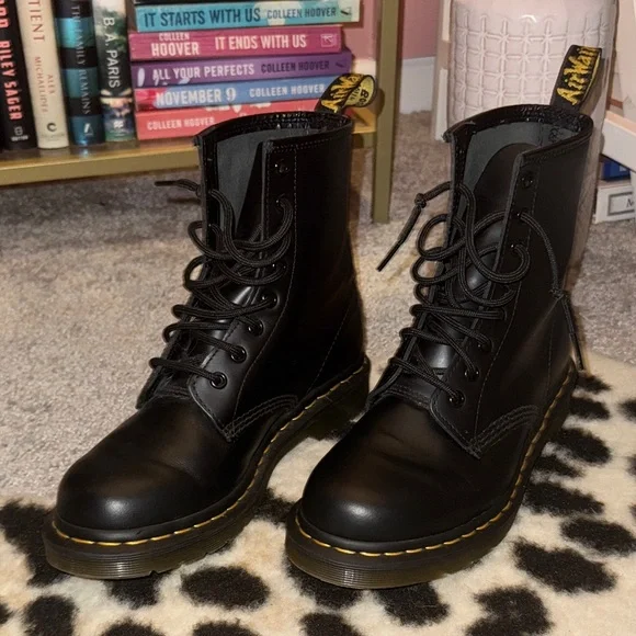 Dr. Martens Black Combat Boots - Picture 2 of 9